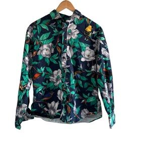 Aptro Floral Long Sleeve Shirt Size L